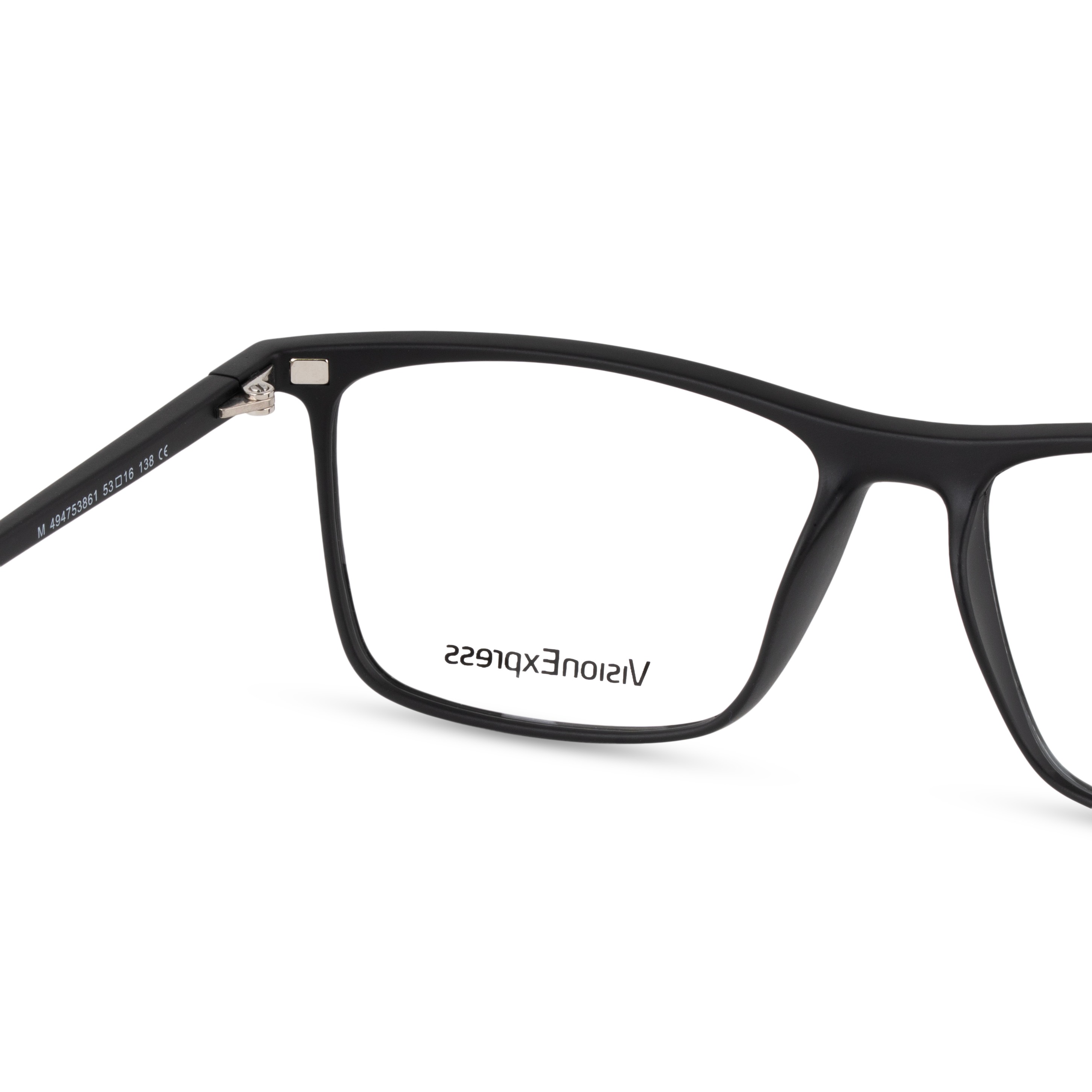 Black Rectangle Frames for Men Clipon