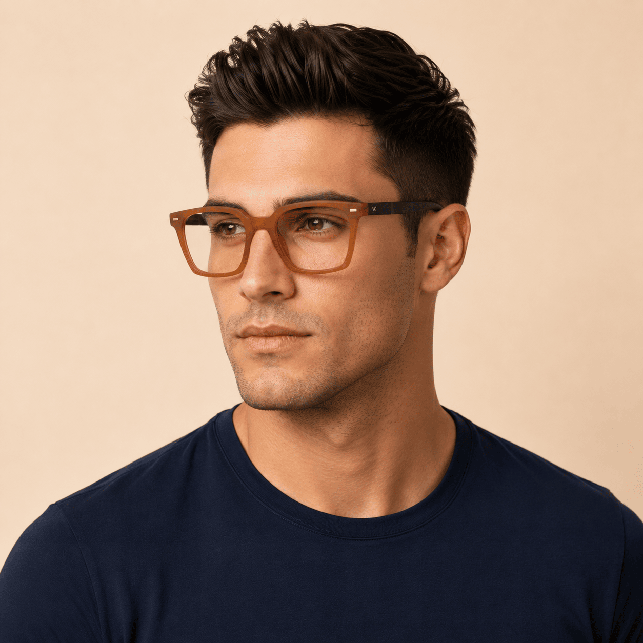 Brown Square Frames for Men