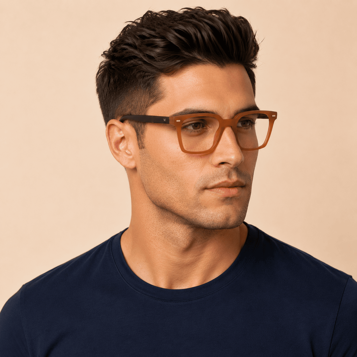 Brown Square Frames for Men