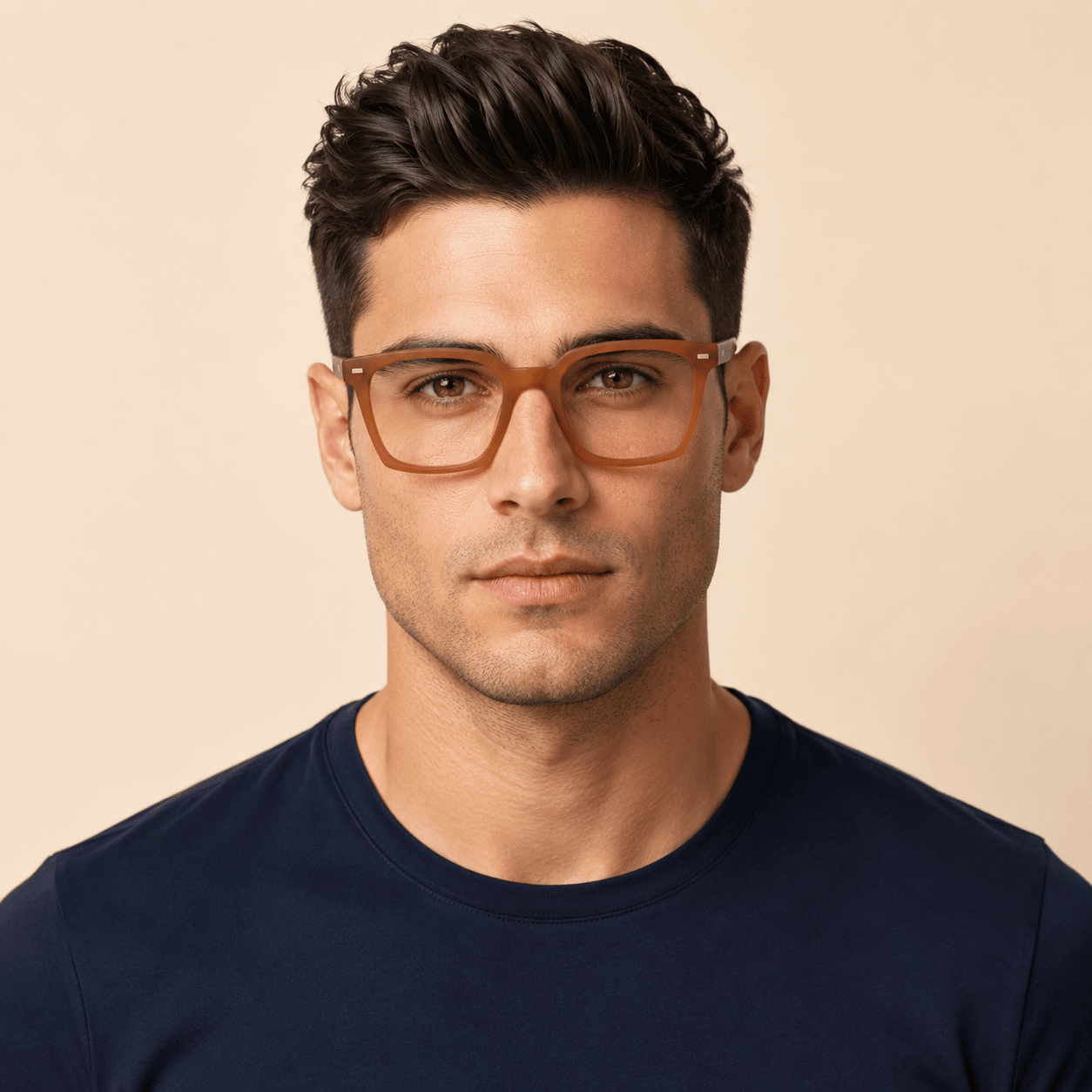 Brown Square Frames for Men