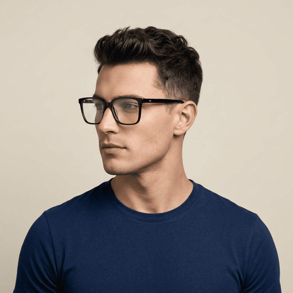 Black Square Frames for Men