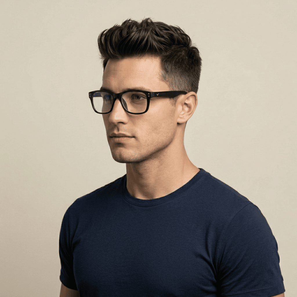 Black Rectangle Frames for Men