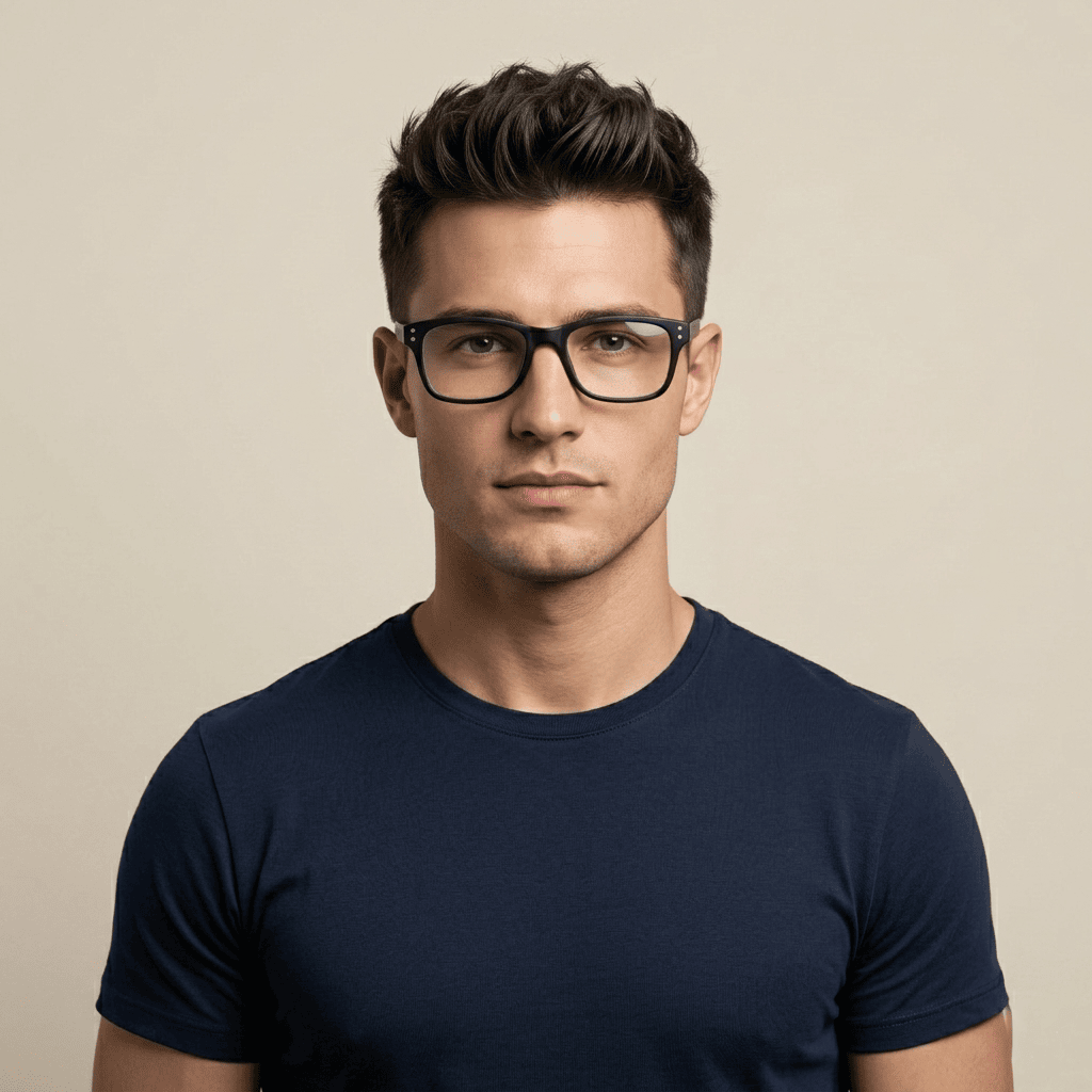 Black Rectangle Frames for Men