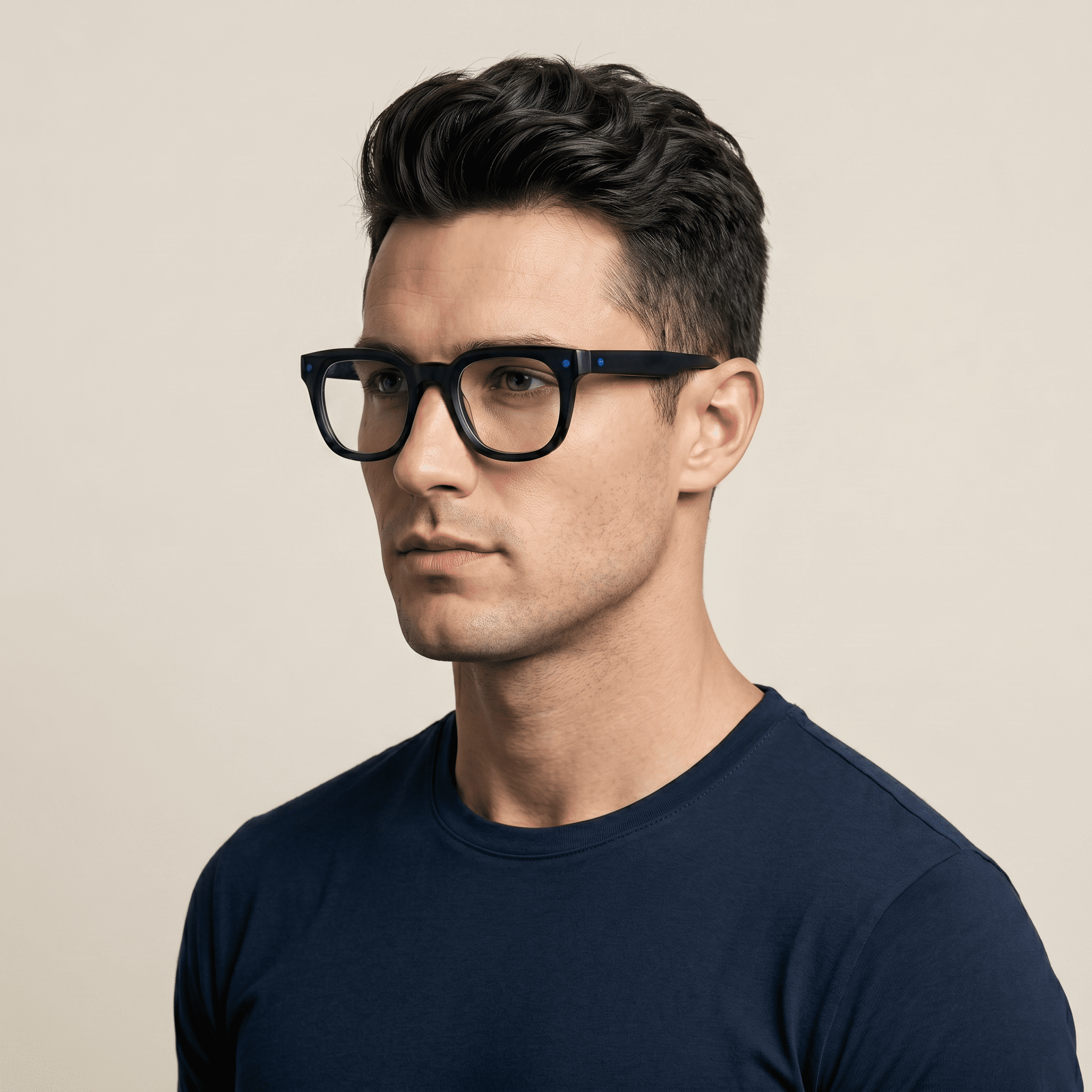 Black Rectangle Frames for Men