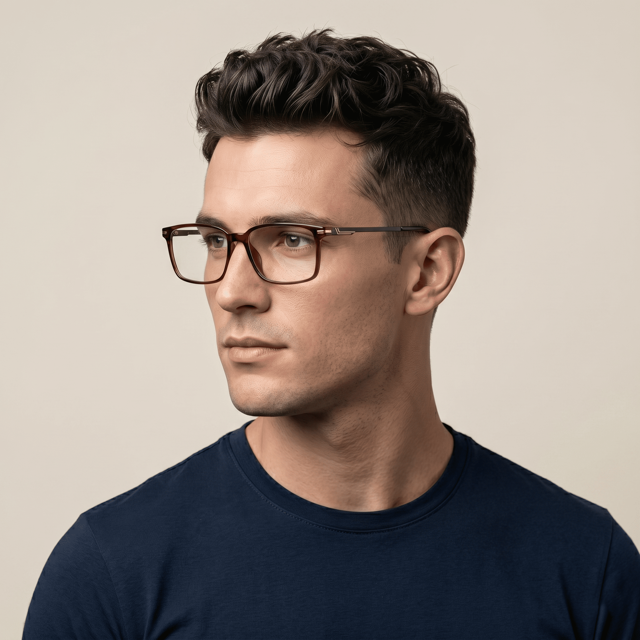 Brown Rectangle Frames for Men