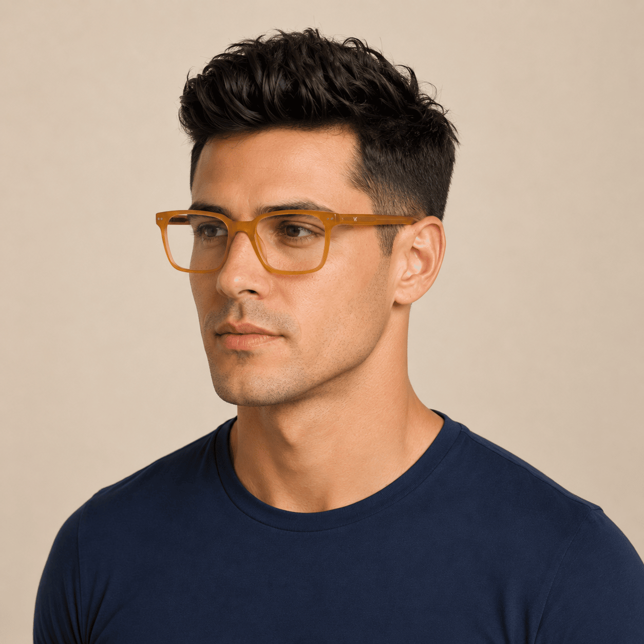 Orange Square Frames for Men