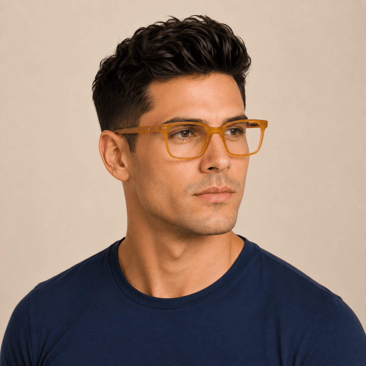 Orange Square Frames for Men