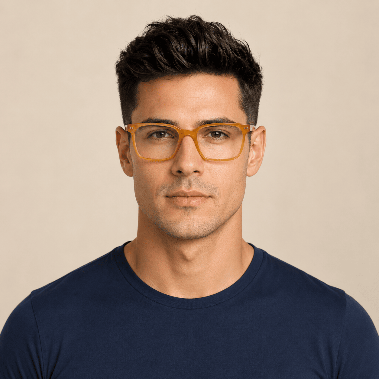 Orange Square Frames for Men