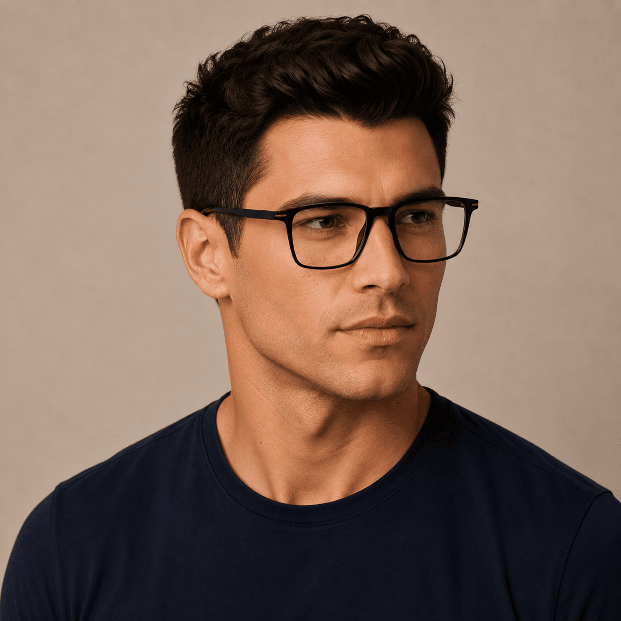 Black Square Frames for Men