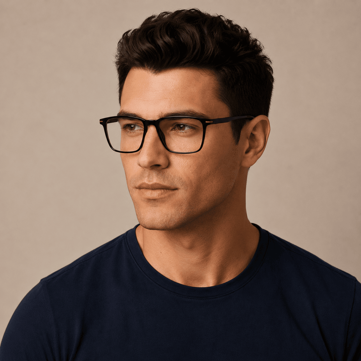Black Square Frames for Men