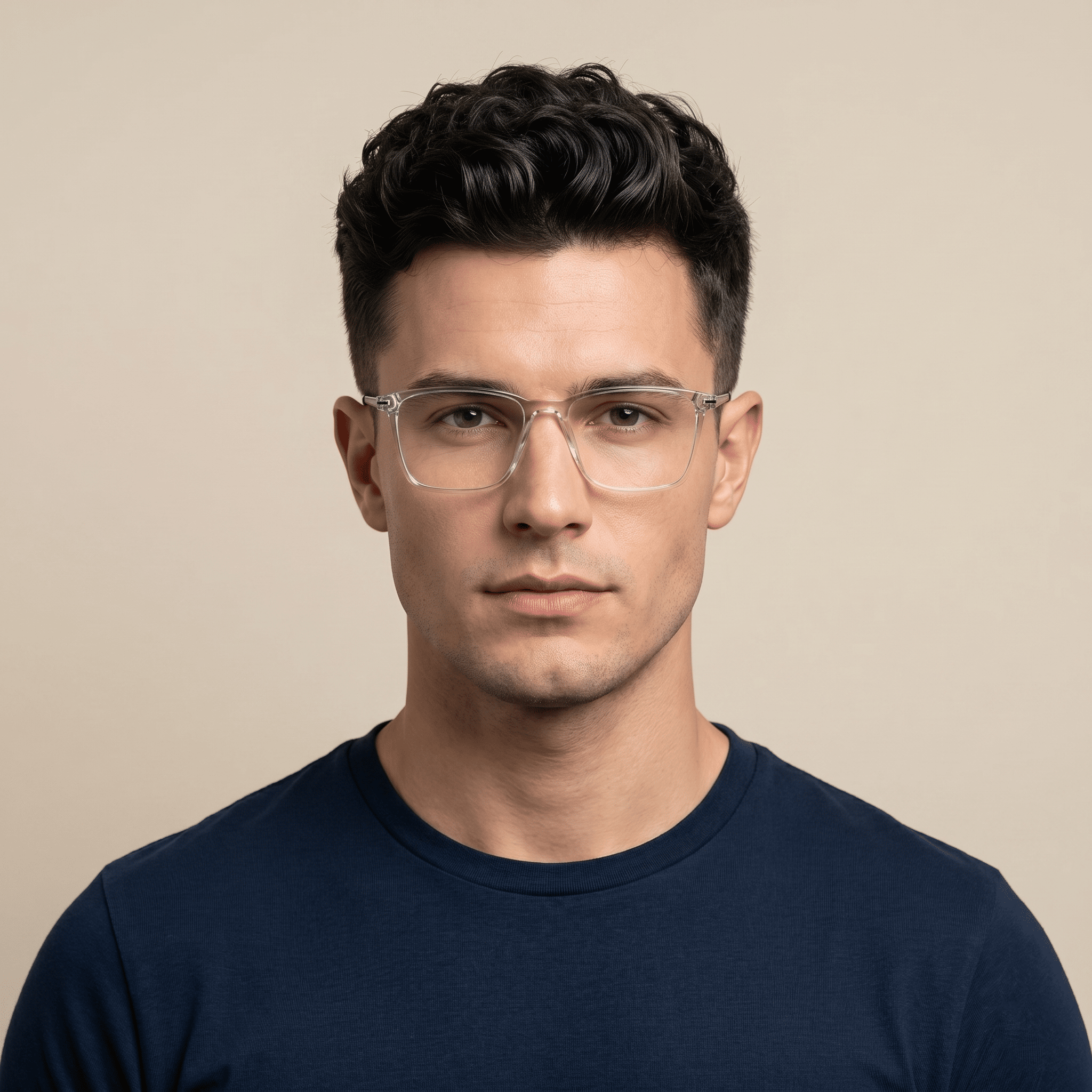Transparent Rectangle Frames for Men
