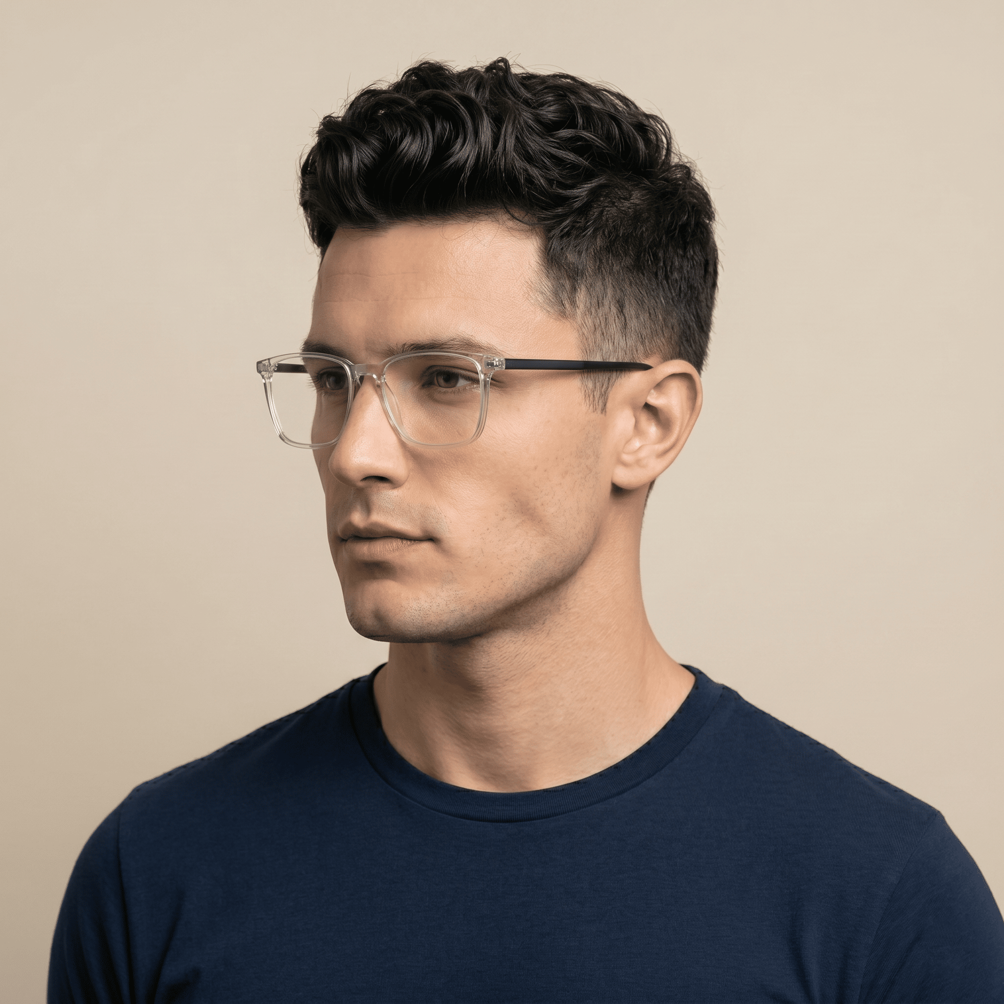 Transparent Rectangle Frames for Men