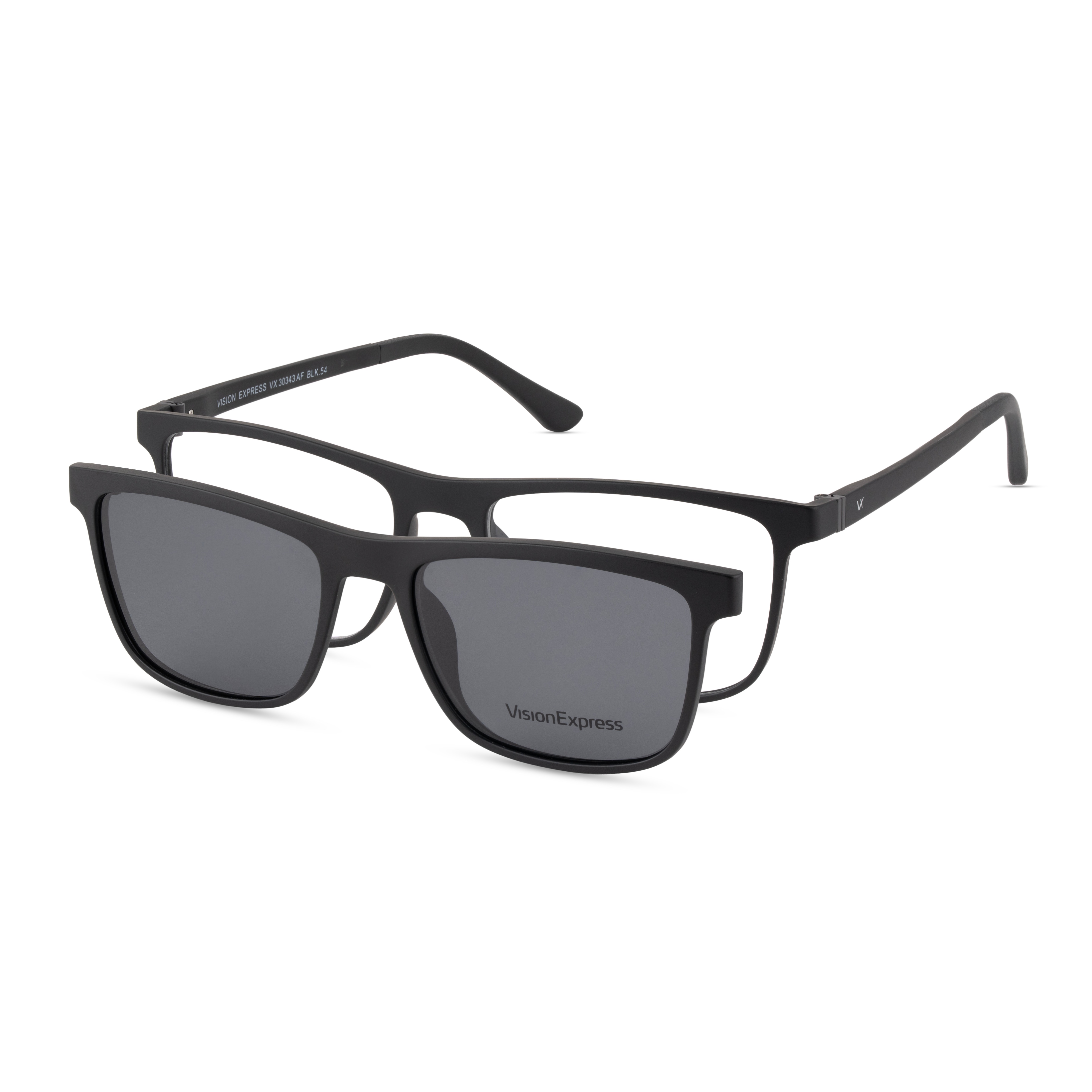 Black Rectangle Frames for Men Clipon