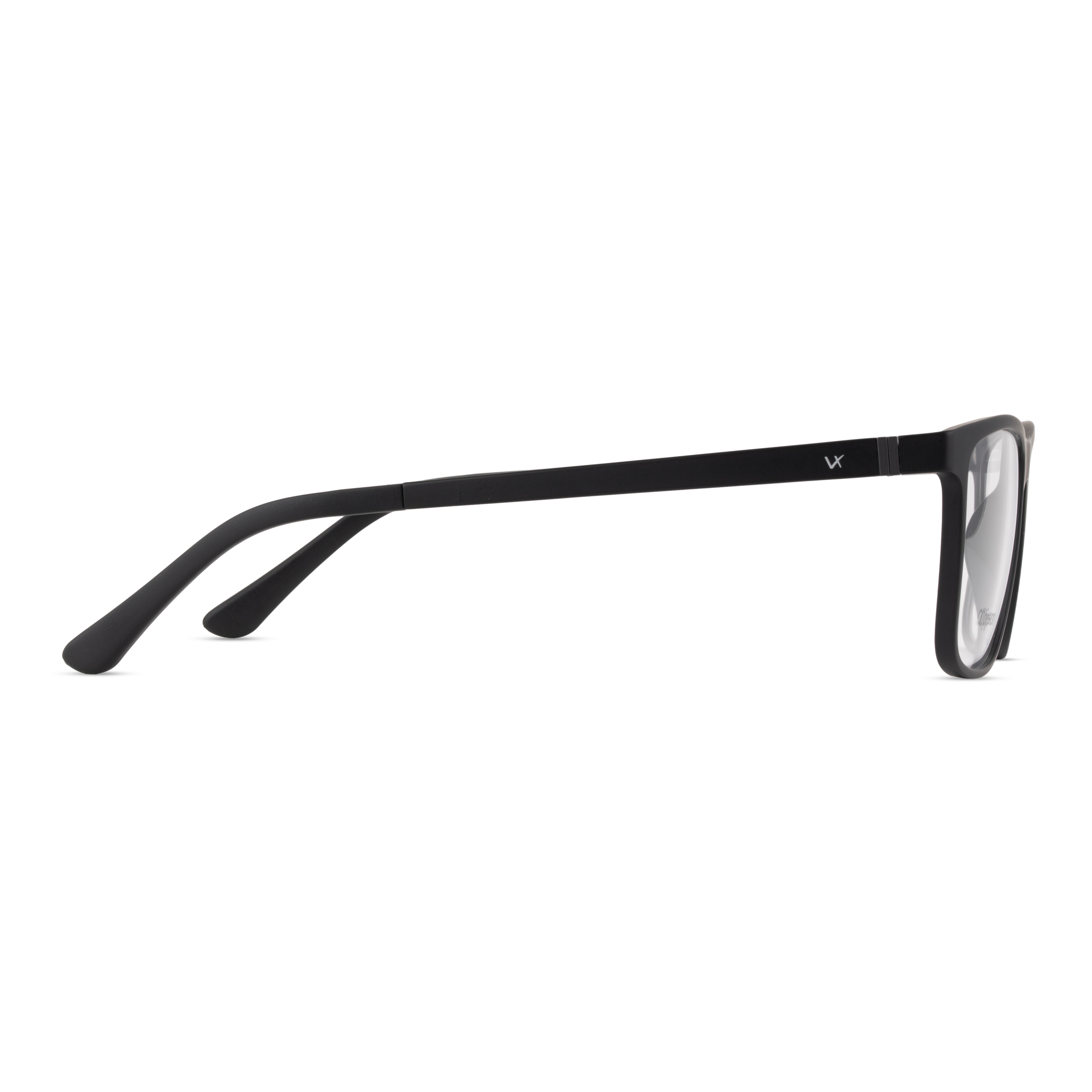 Black Rectangle Frames for Men Clipon