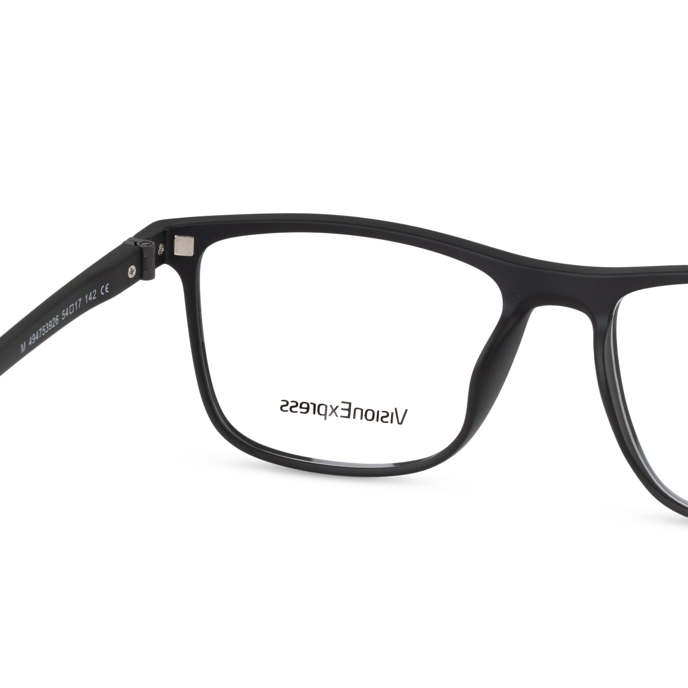 Black Rectangle Frames for Men Clipon