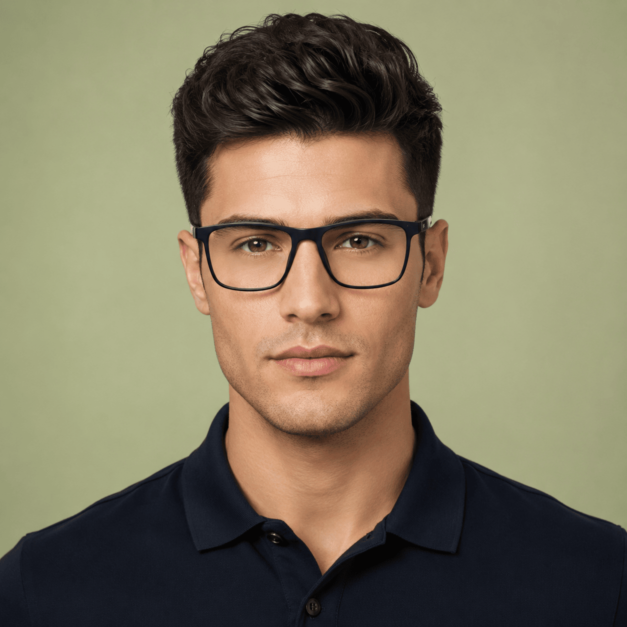 Black Rectangle Frames for Men Clipon