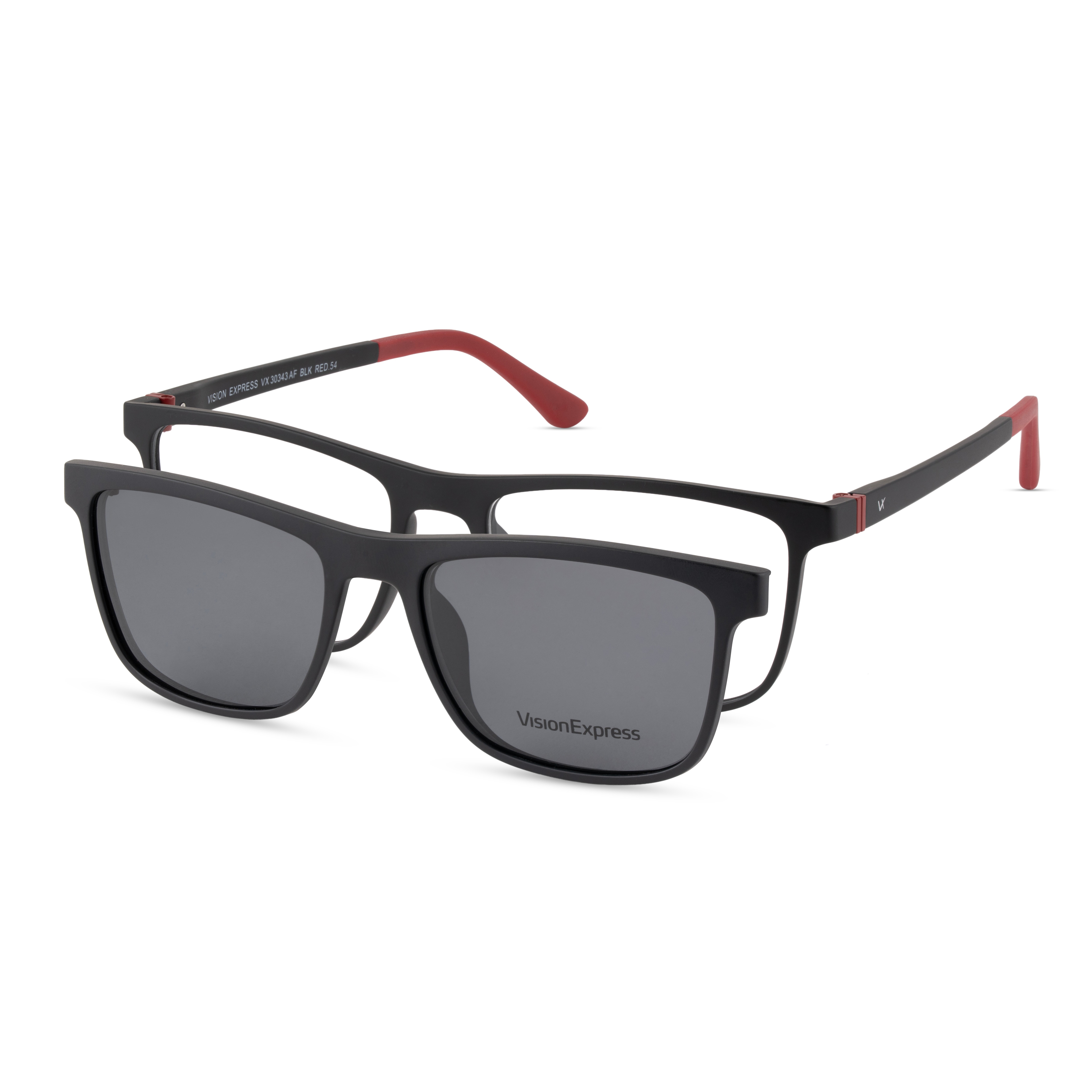 Black Rectangle Frames for Men Clipon