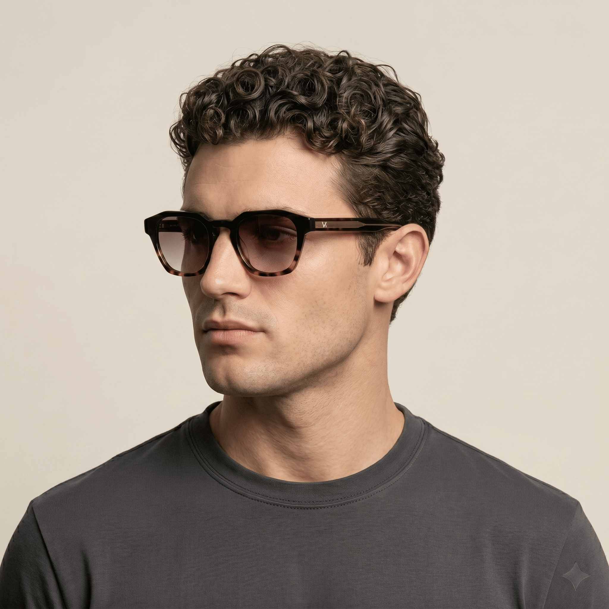 Black Square Sunglasses for Men