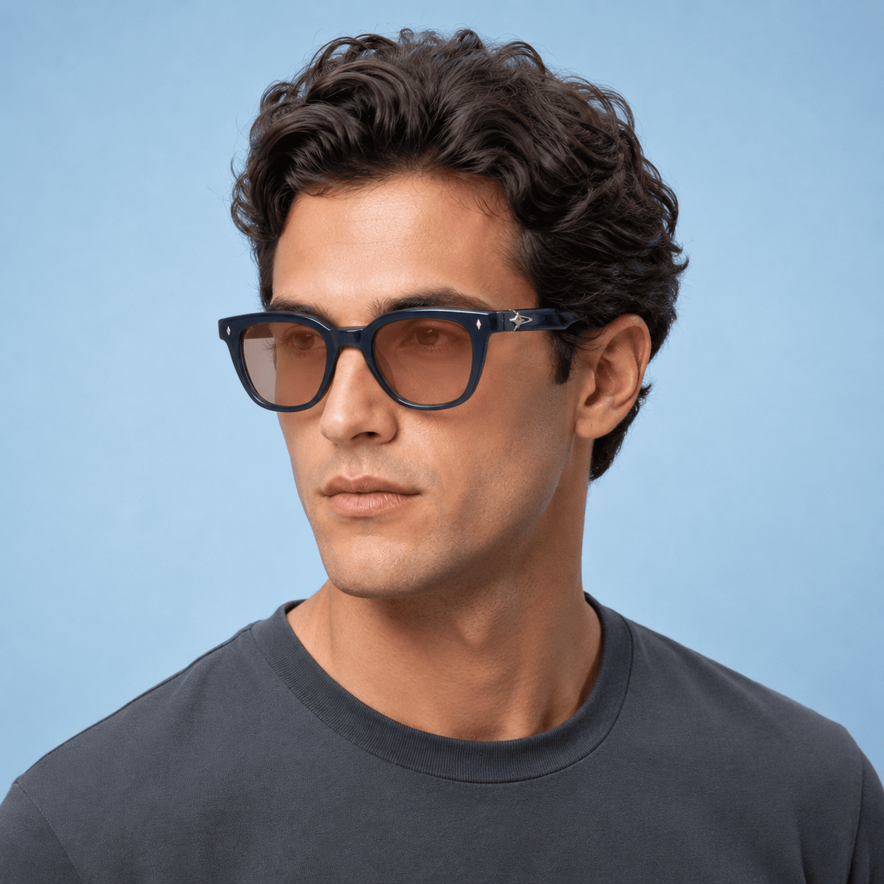 Blue Square Sunglasses for Unisex
