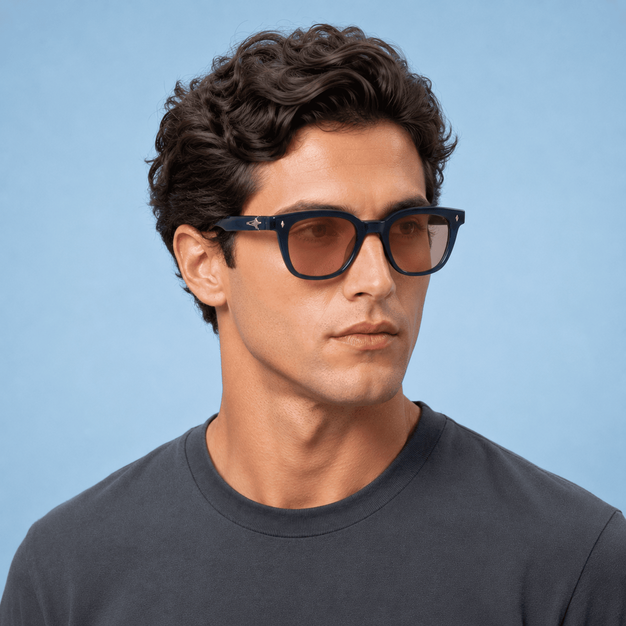 Blue Square Sunglasses for Unisex