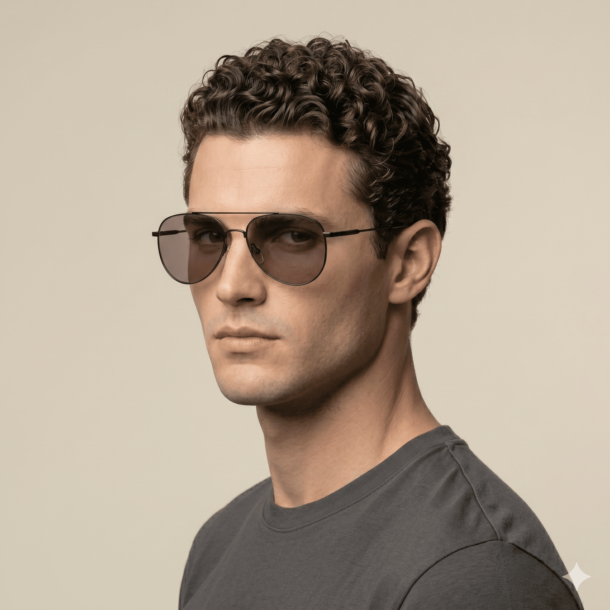Black Aviator Sunglasses for Men