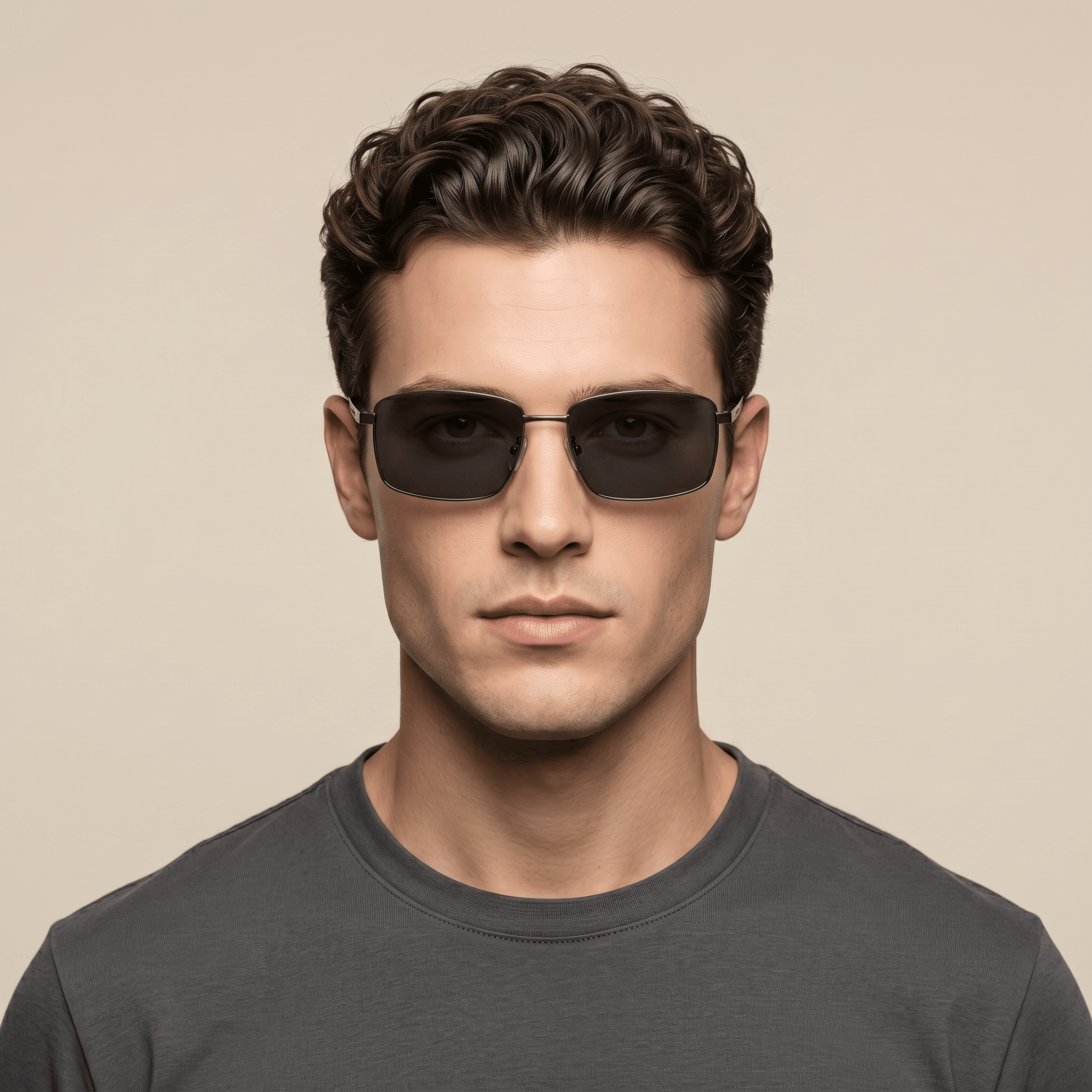 Metallic Aviator Sunglasses for Men