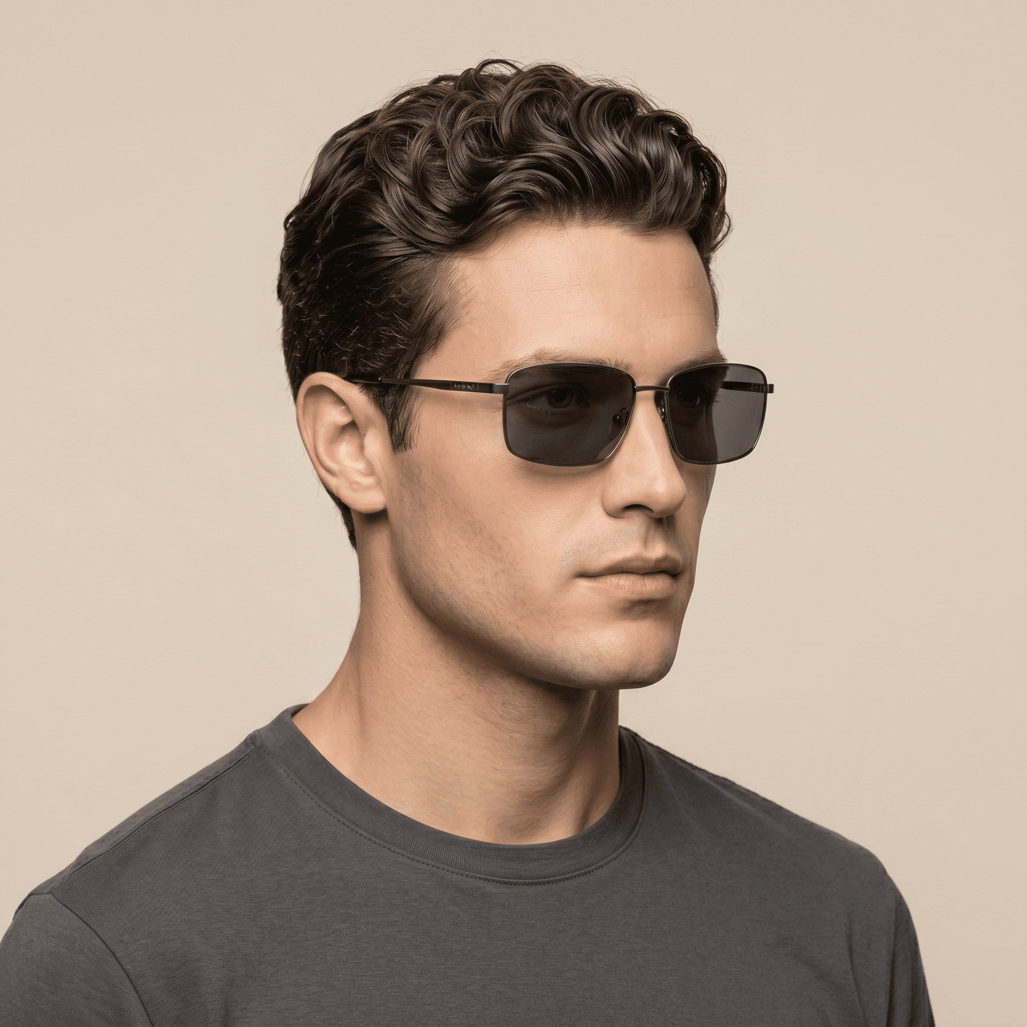 Metallic Aviator Sunglasses for Men