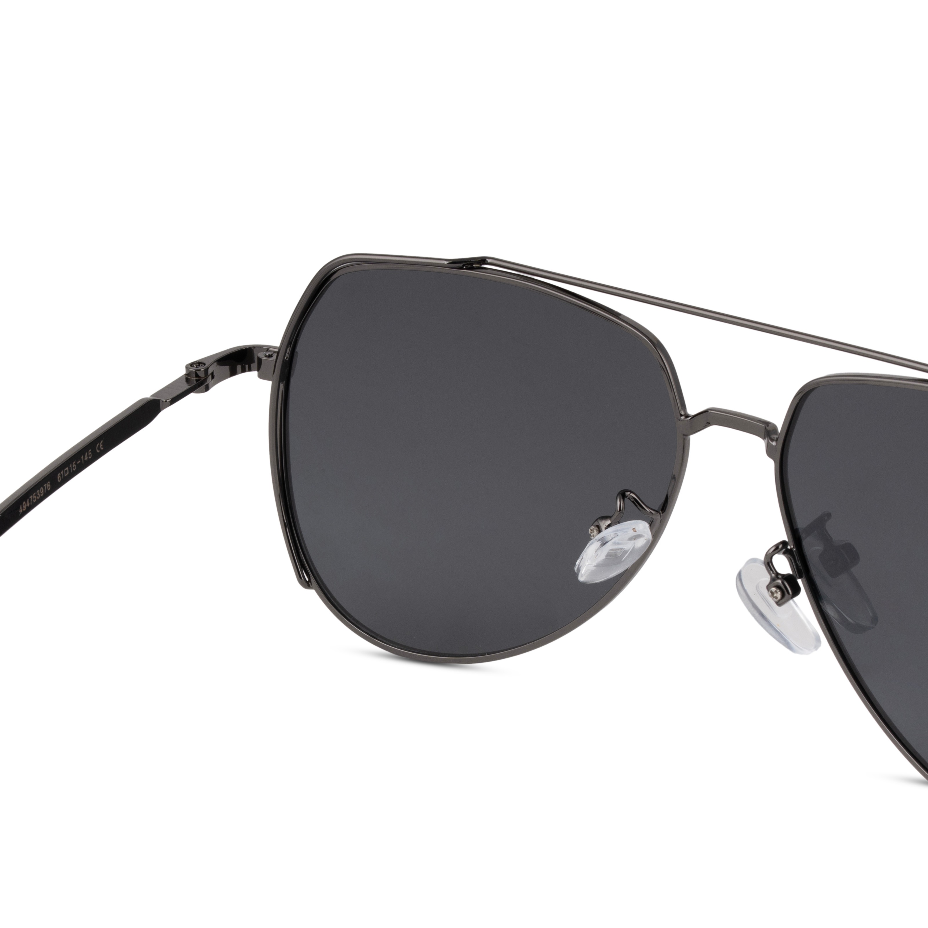 Metallic Rectangle Sunglasses for Men
