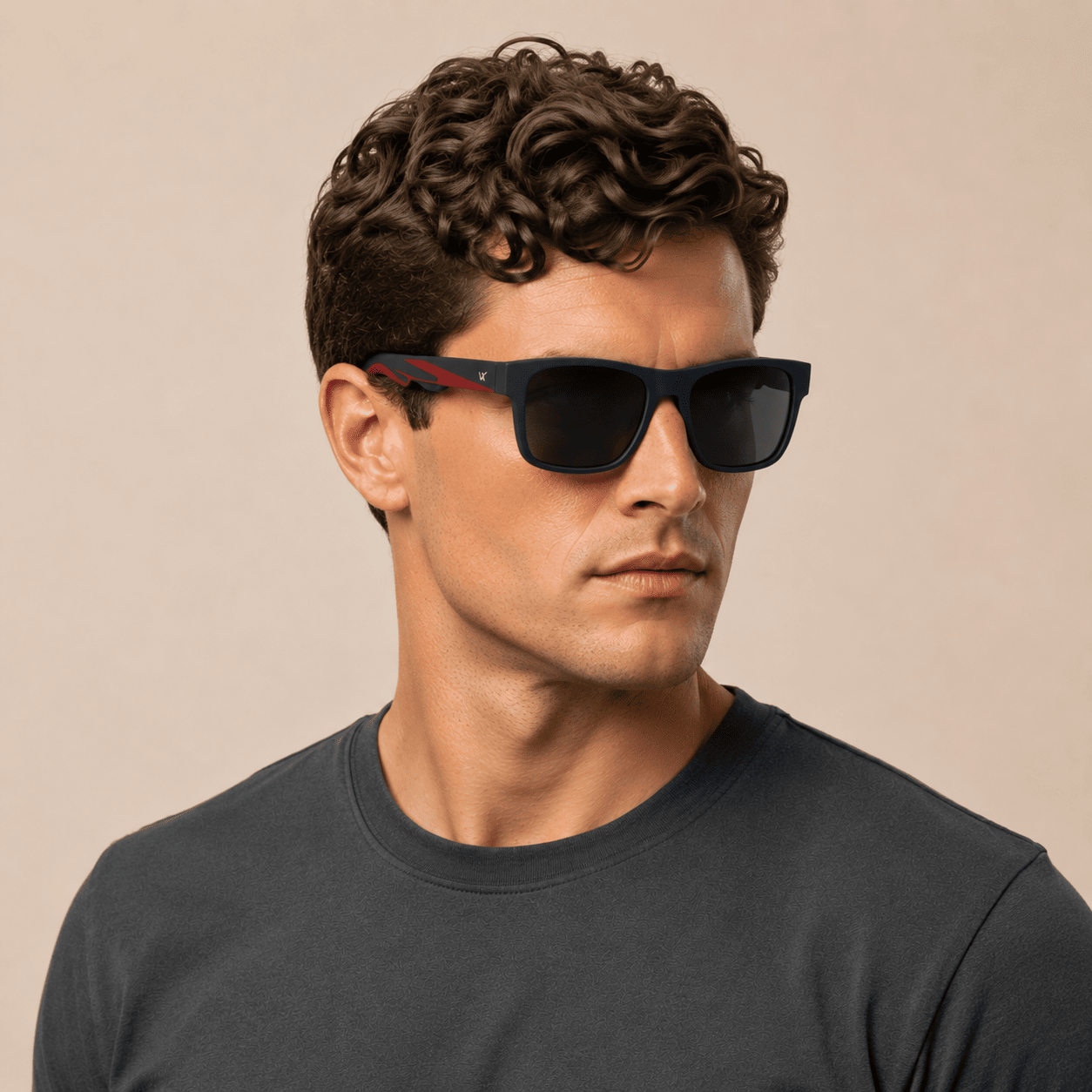 Blue Rectangle Sunglasses for Men
