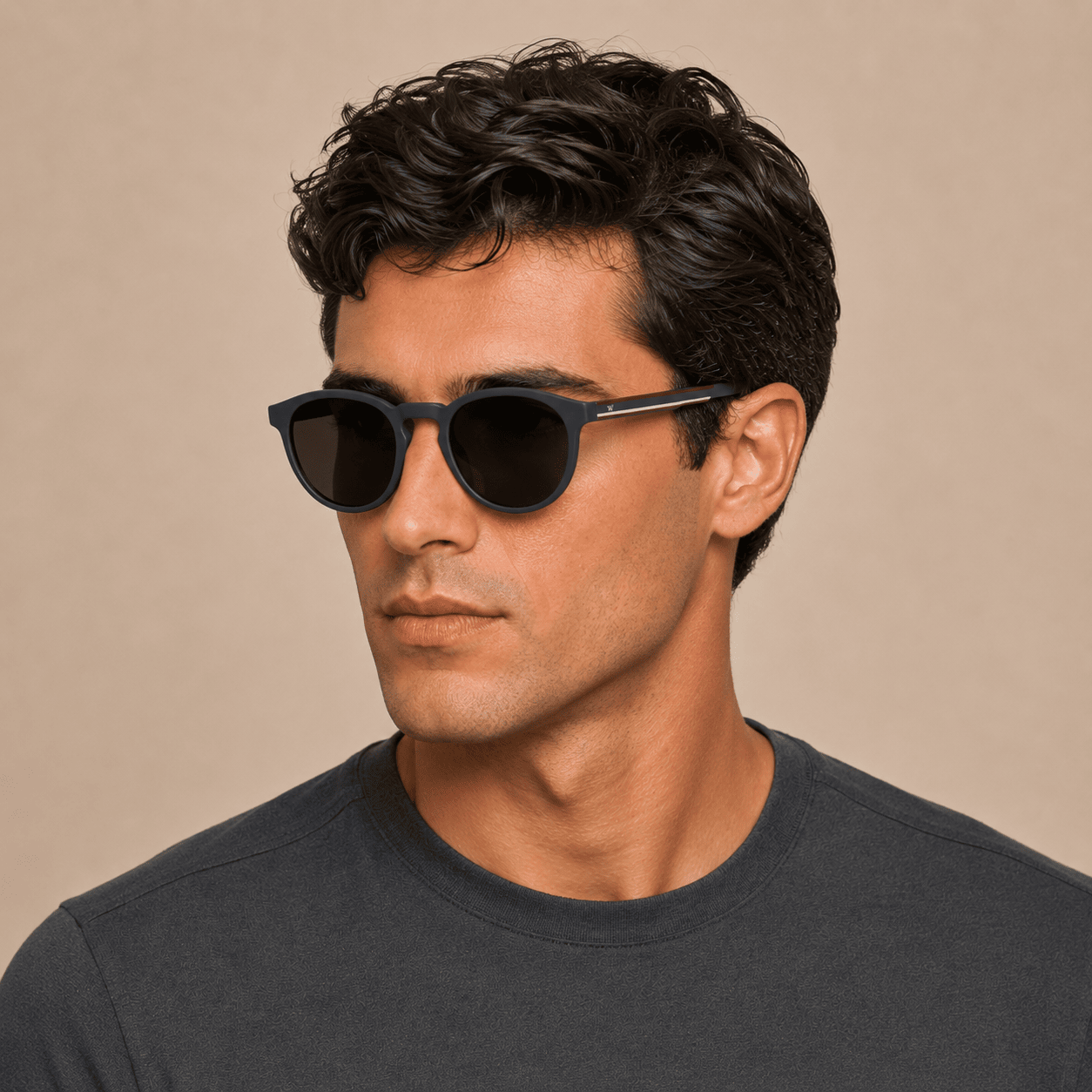 Blue Rectangle Sunglasses for Men
