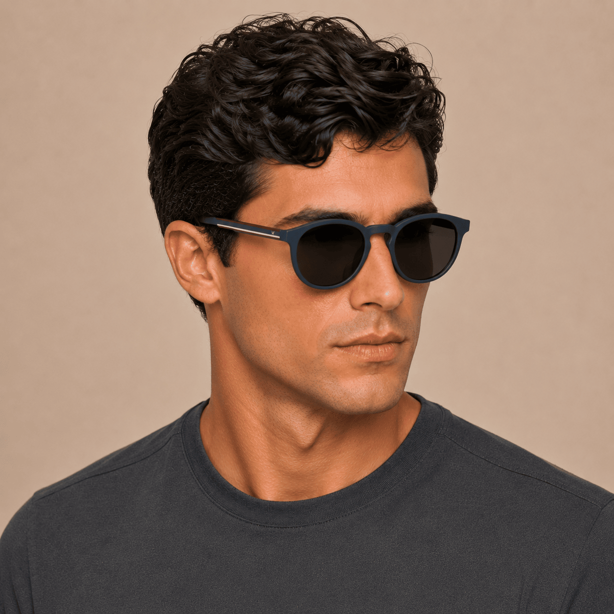 Blue Rectangle Sunglasses for Men