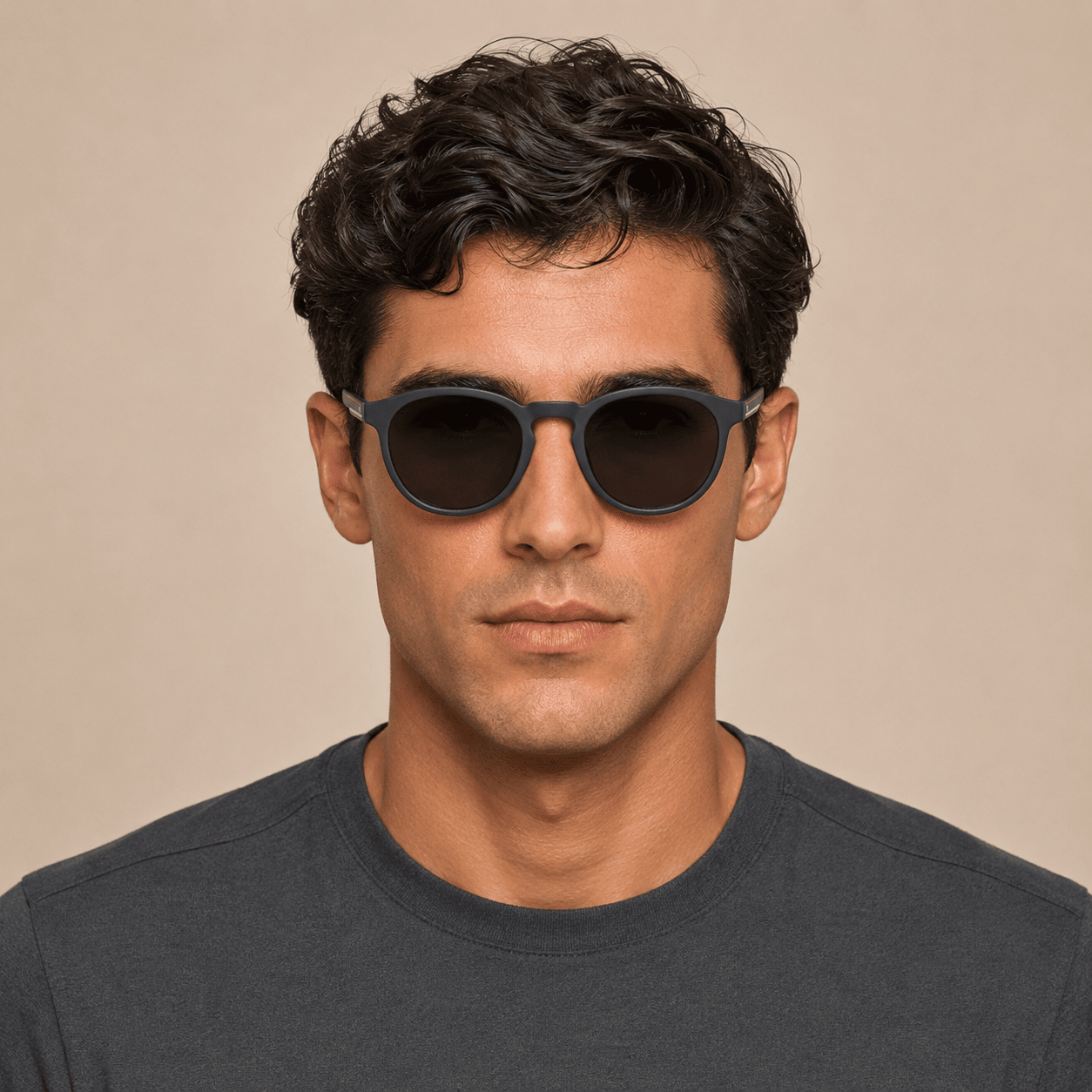 Blue Rectangle Sunglasses for Men