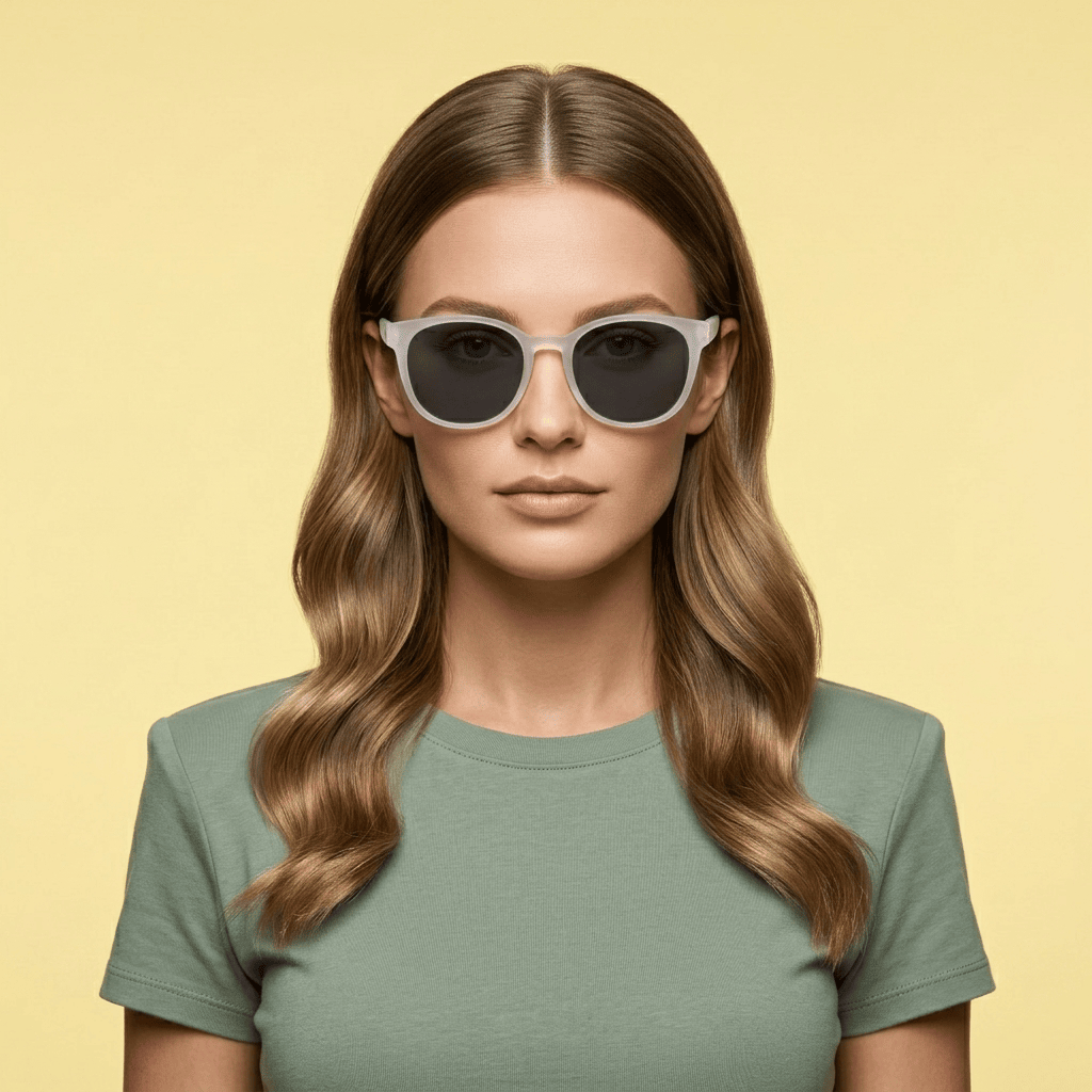 Transparent Round Sunglasses for Women