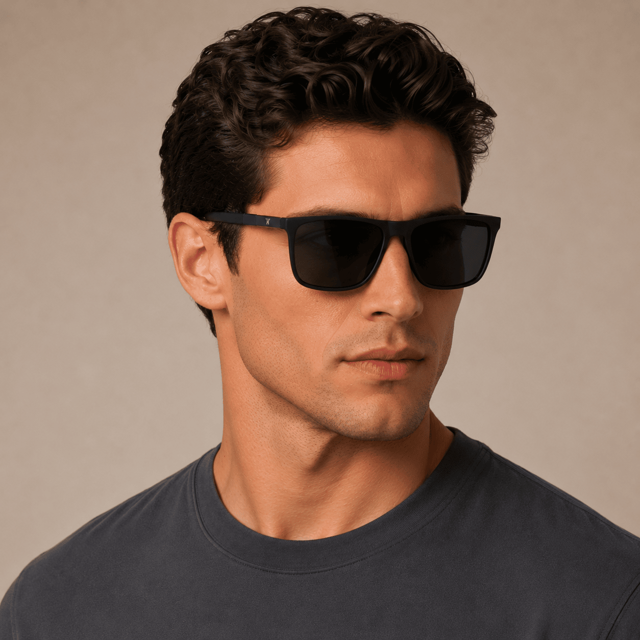 Black Round Sunglasses for Men