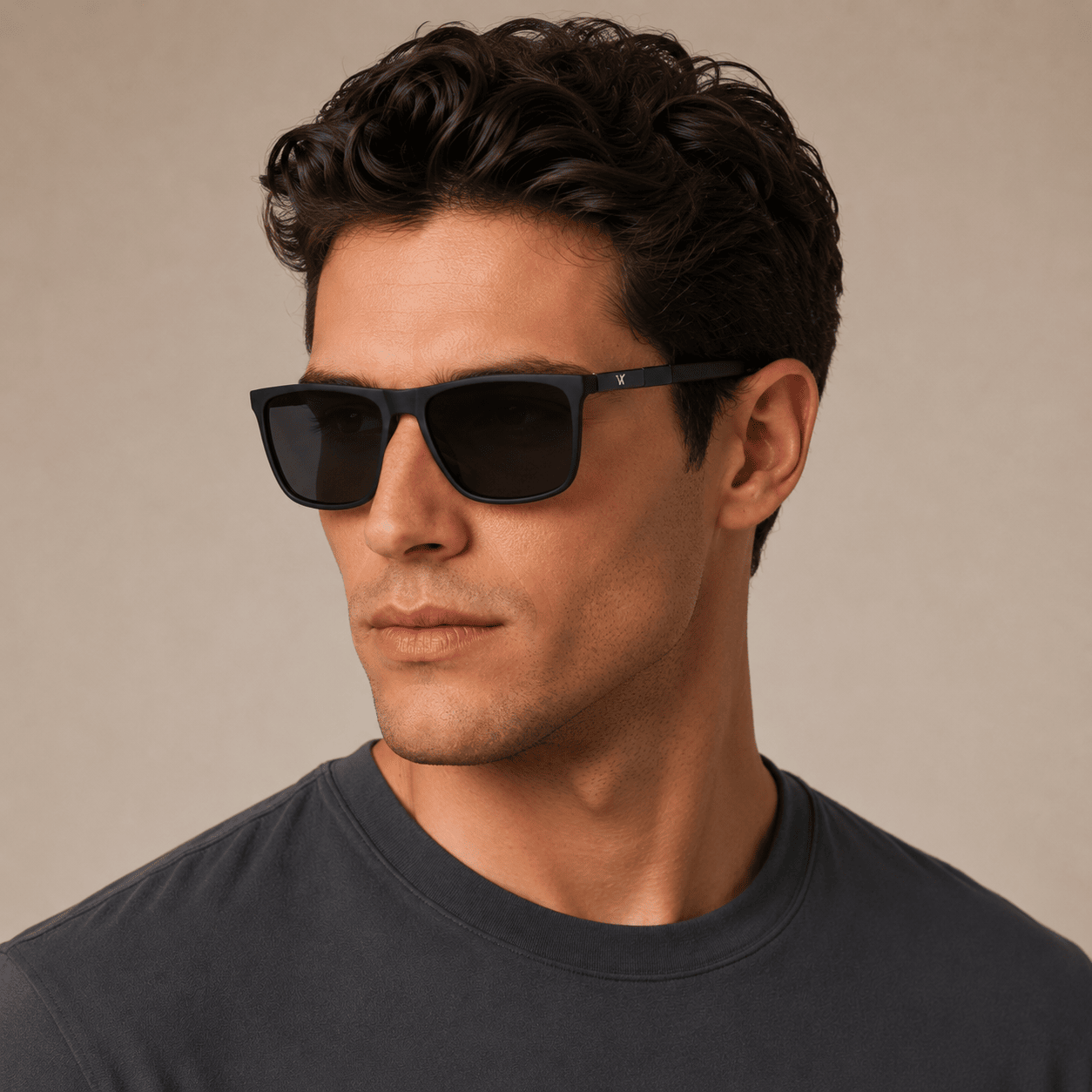 Black Round Sunglasses for Men