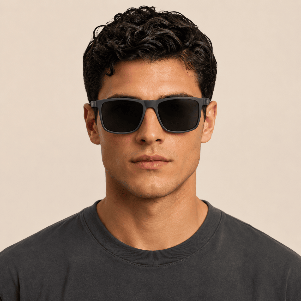 Grey Rectangle Sunglasses for Men