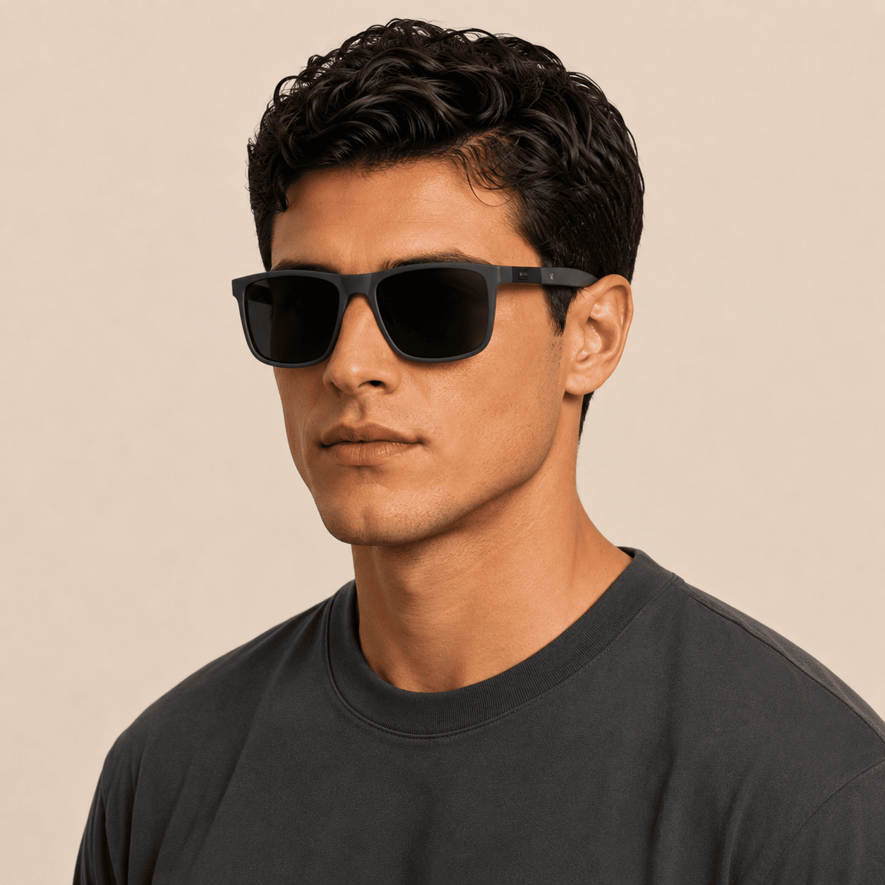 Grey Rectangle Sunglasses for Men