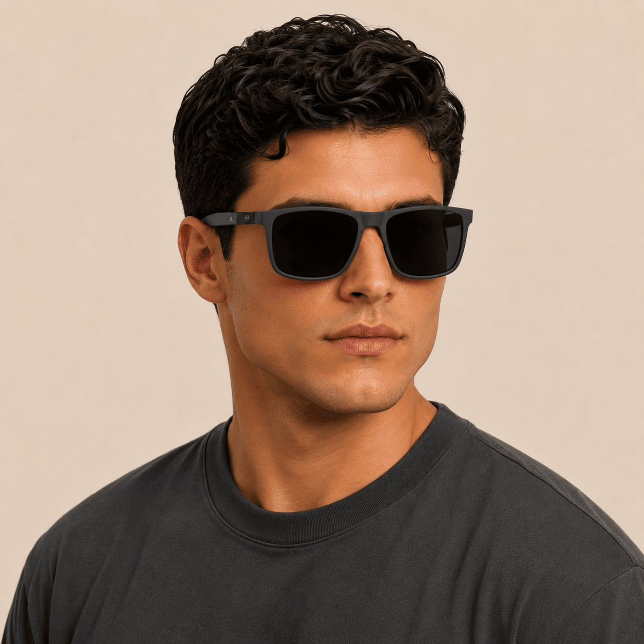 Grey Rectangle Sunglasses for Men