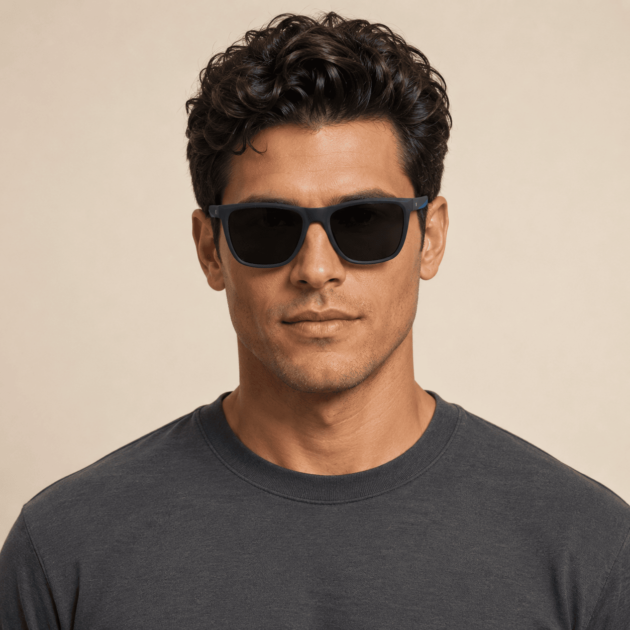 Blue Rectangle Sunglasses for Men