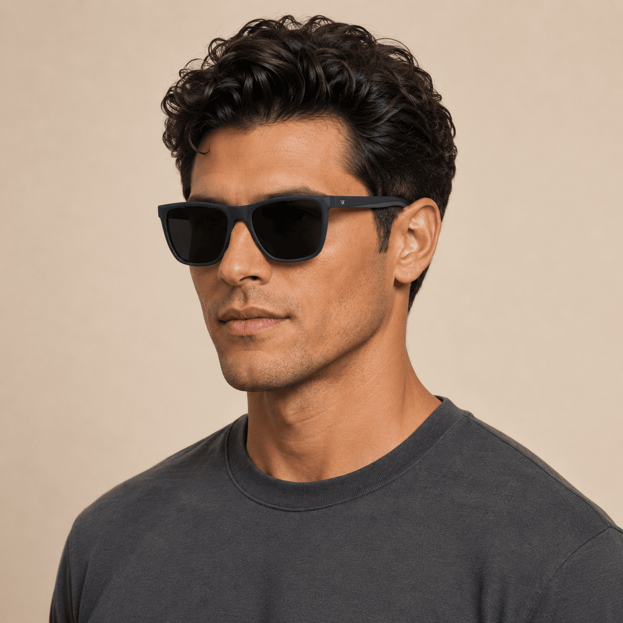 Blue Rectangle Sunglasses for Men