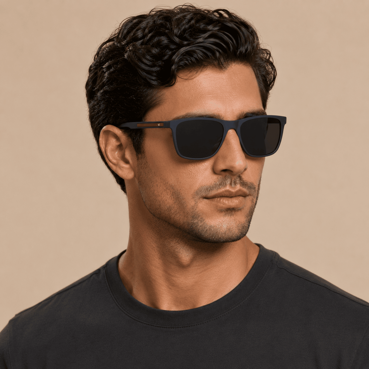 Blue Rectangle Sunglasses for Men