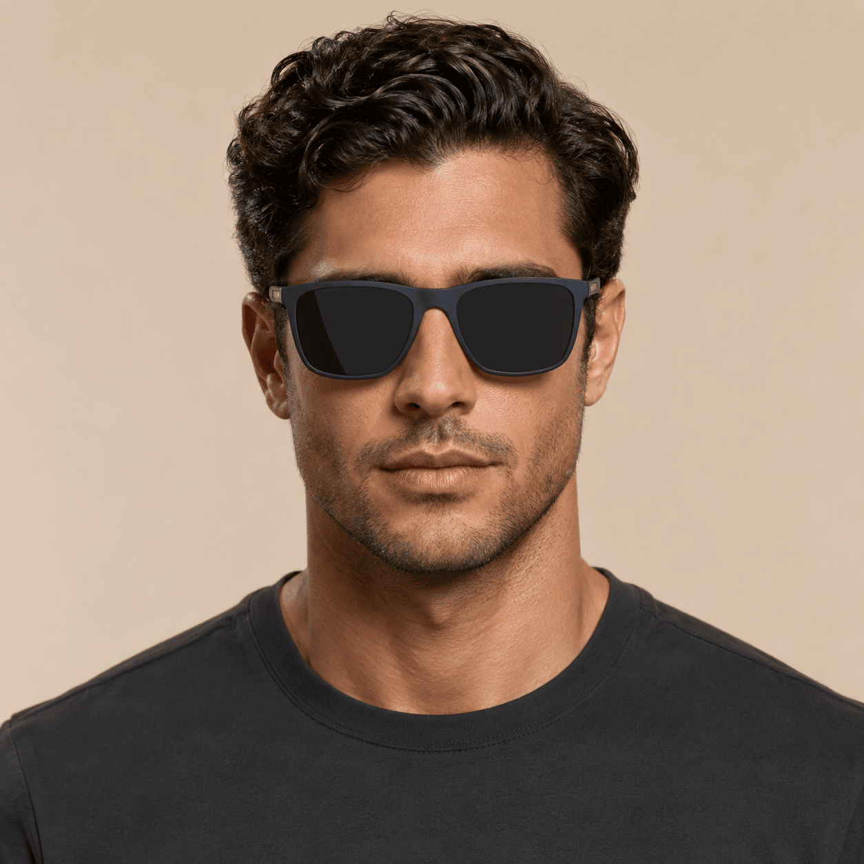 Blue Rectangle Sunglasses for Men