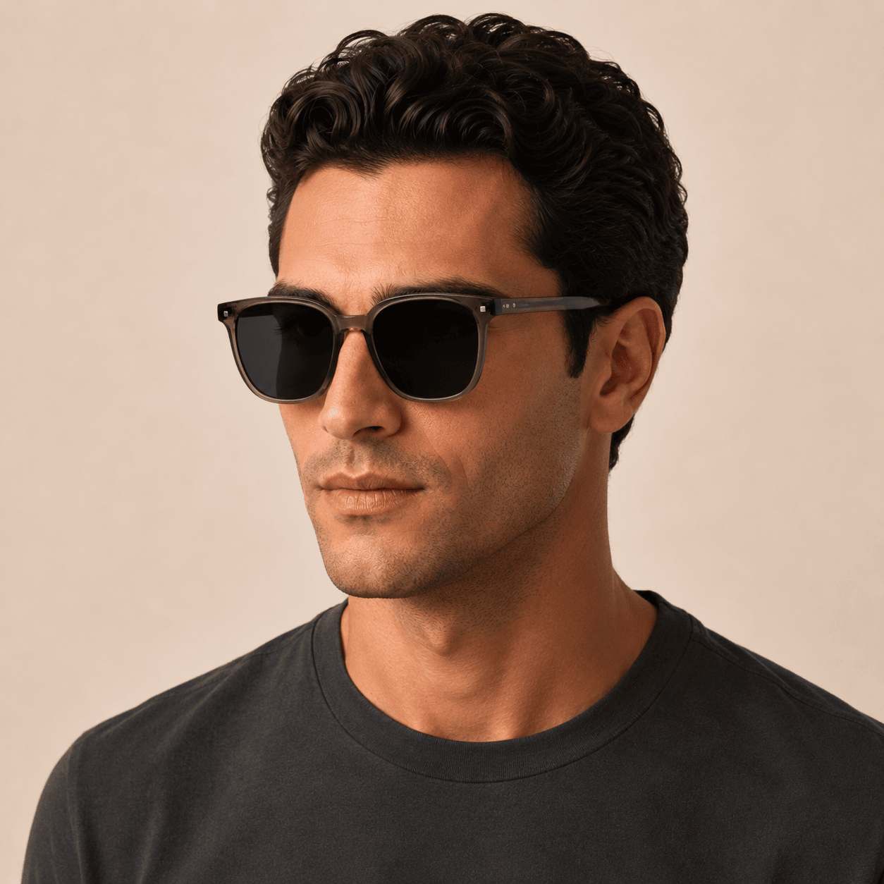 Brown Rectangle Sunglasses for Men