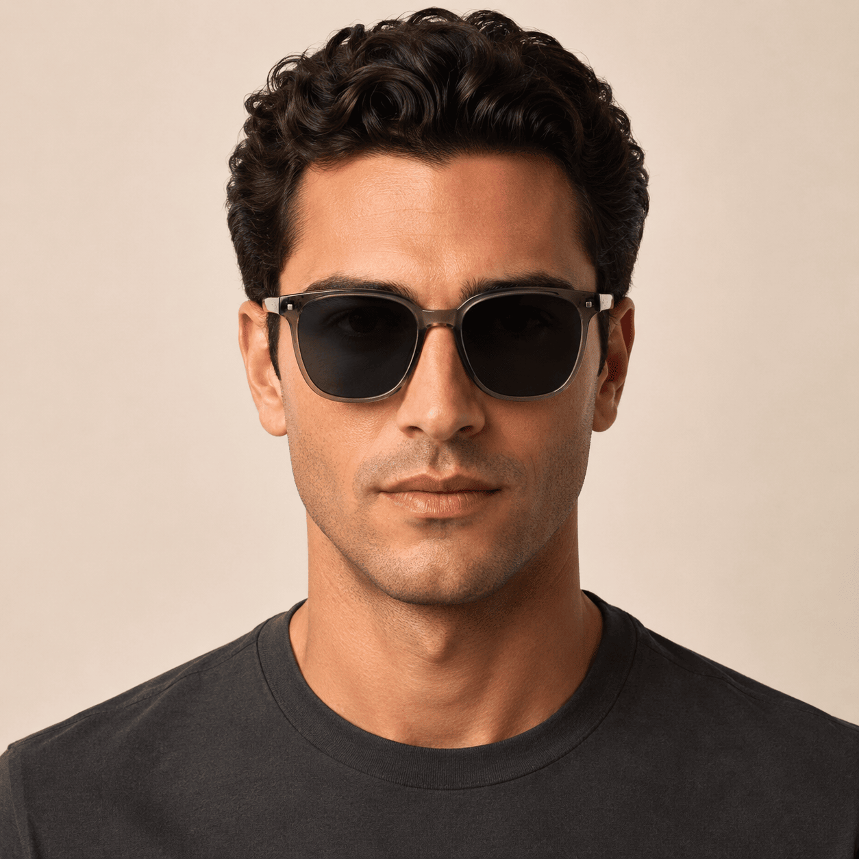 Brown Rectangle Sunglasses for Men