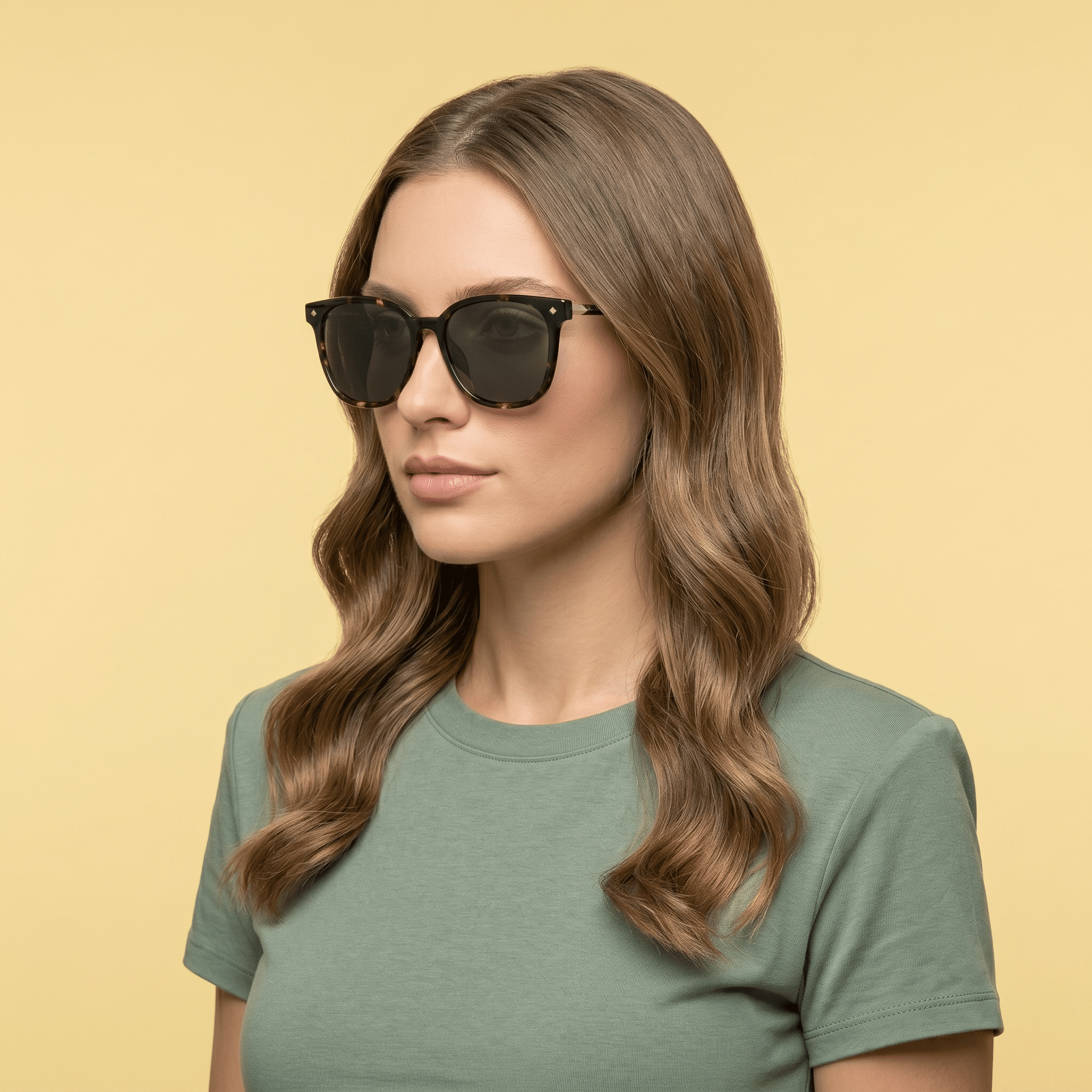 Black Square Sunglasses for Women