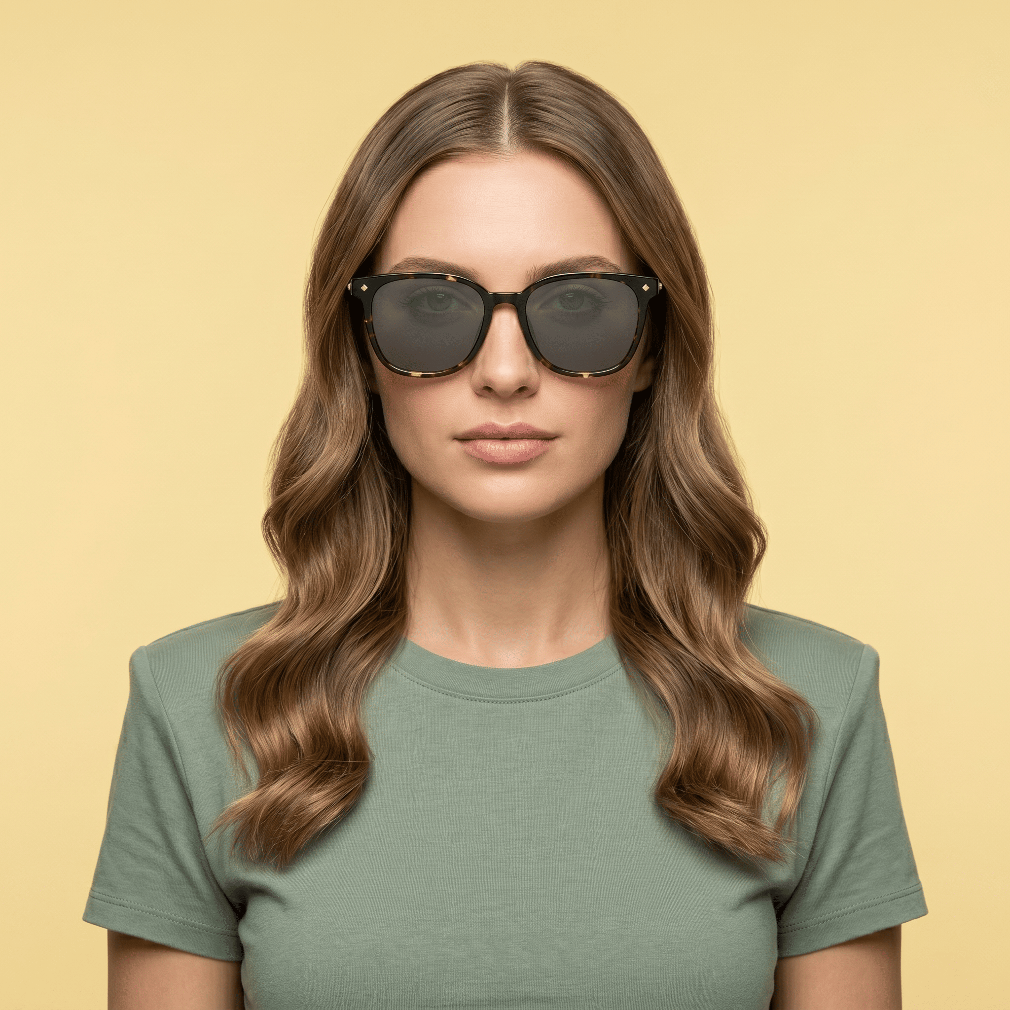 Black Square Sunglasses for Women