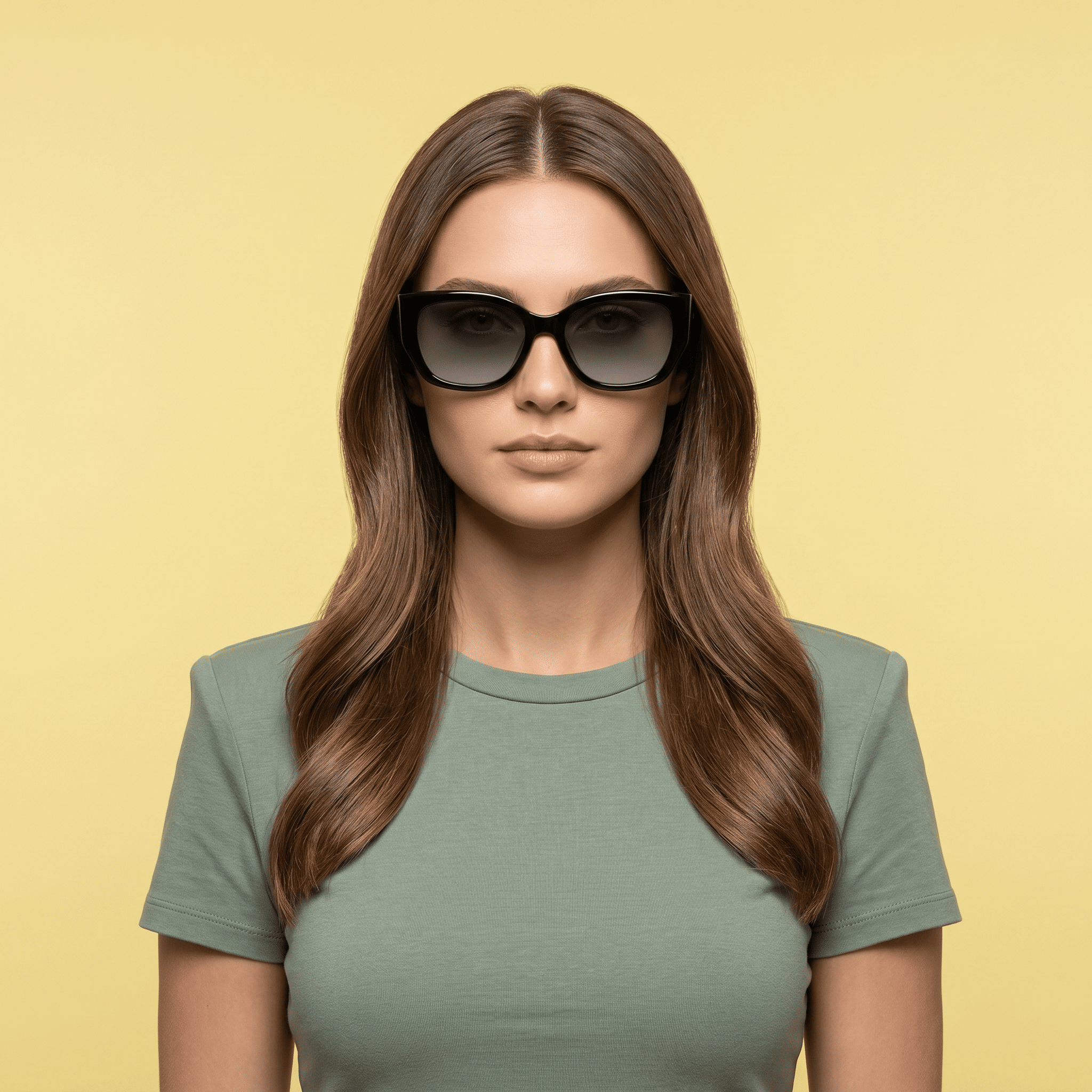 Black Square Sunglasses for Women