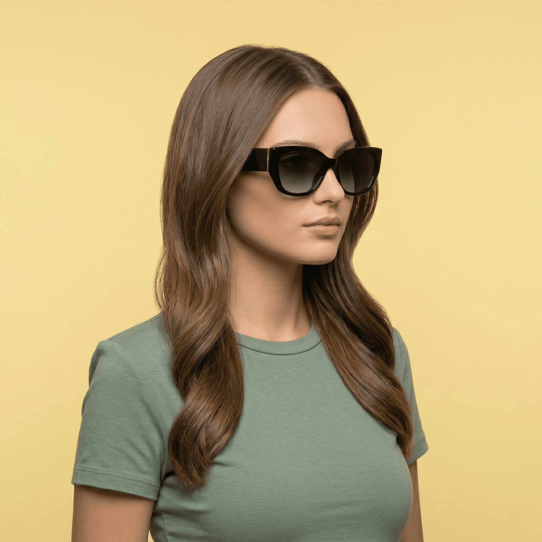 Black Square Sunglasses for Women