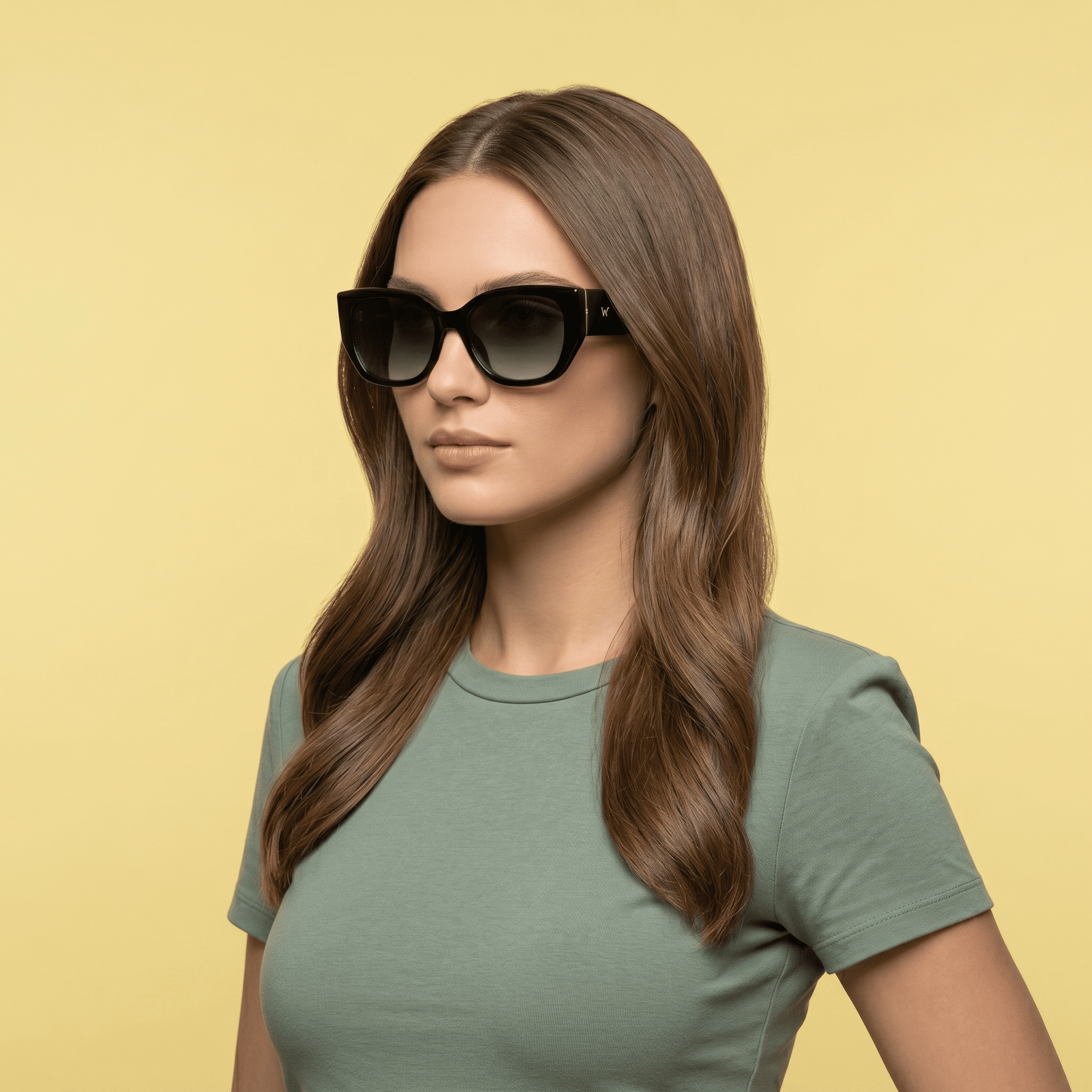 Black Square Sunglasses for Women
