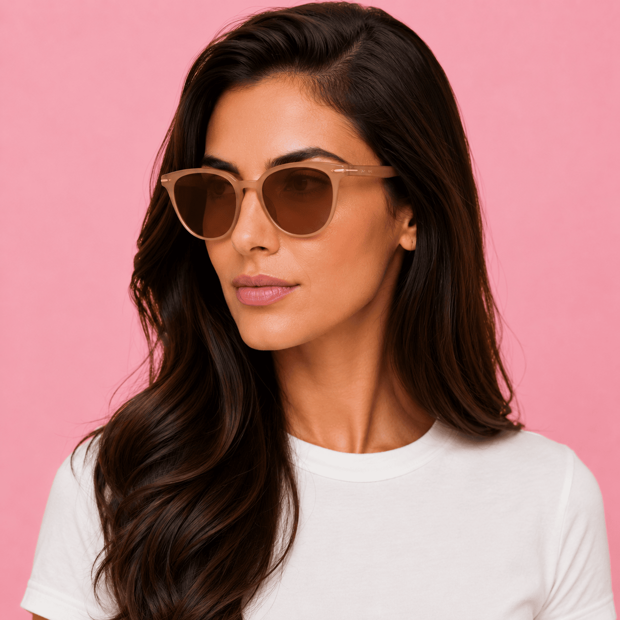 Brown Round Sunglasses for Women